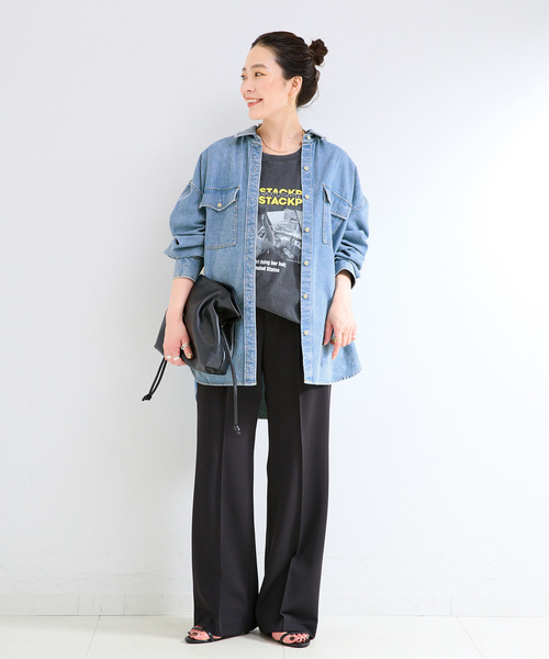 B.C STOCK(ベーセーストック)の「《追加》ウォッシャブル / デニムワーカーシャツ 2(シャツ/ブラウス・レディース・ブルー・FREE)」の10枚目の写真