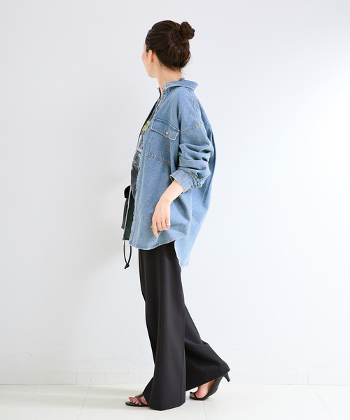 B.C STOCK(ベーセーストック)の「《追加》ウォッシャブル / デニムワーカーシャツ 2(シャツ/ブラウス・レディース・ブルー・FREE)」の11枚目の写真