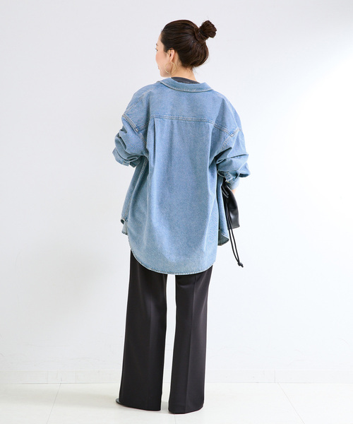 B.C STOCK(ベーセーストック)の「《追加》ウォッシャブル / デニムワーカーシャツ 2(シャツ/ブラウス・レディース・ブルー・FREE)」の12枚目の写真