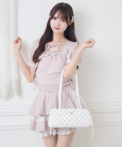 couture BY ROJITA(クチュールバイロジータ)の「ドットプリントショルダーバッグ(ショルダーバッグ・レディース・サックスブルー/ホワイト/ブラック/ピンク・FREE)」の2枚目の写真