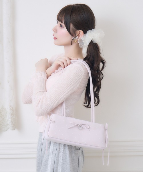 couture BY ROJITA(クチュールバイロジータ)の「ドットプリントショルダーバッグ(ショルダーバッグ・レディース・サックスブルー/ホワイト/ブラック/ピンク・FREE)」の1枚目の写真