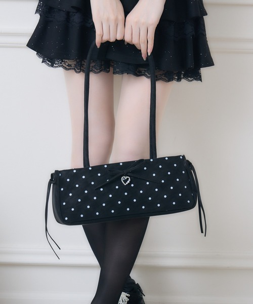 couture BY ROJITA(クチュールバイロジータ)の「ドットプリントショルダーバッグ(ショルダーバッグ・レディース・サックスブルー/ホワイト/ブラック/ピンク・FREE)」の15枚目の写真