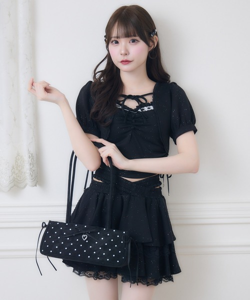 couture BY ROJITA(クチュールバイロジータ)の「ドットプリントショルダーバッグ(ショルダーバッグ・レディース・サックスブルー/ホワイト/ブラック/ピンク・FREE)」の7枚目の写真