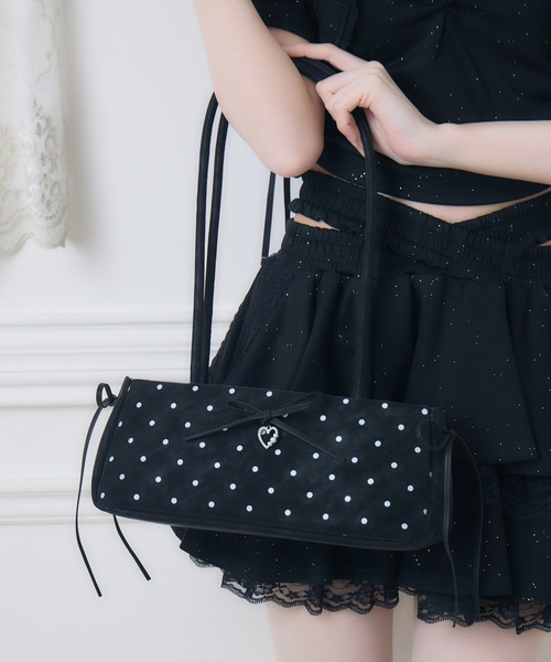 couture BY ROJITA(クチュールバイロジータ)の「ドットプリントショルダーバッグ(ショルダーバッグ・レディース・サックスブルー/ホワイト/ブラック/ピンク・FREE)」の16枚目の写真