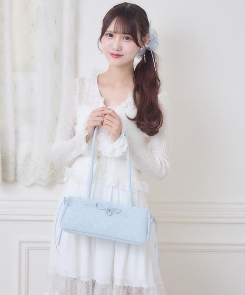 couture BY ROJITA(クチュールバイロジータ)の「ドットプリントショルダーバッグ(ショルダーバッグ・レディース・サックスブルー/ホワイト/ブラック/ピンク・FREE)」の8枚目の写真
