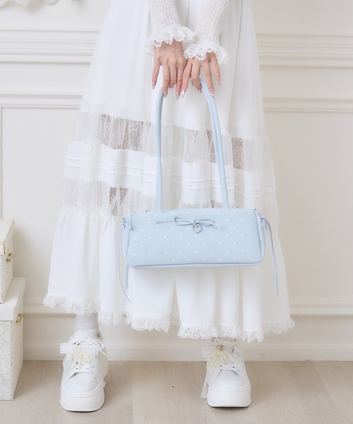 couture BY ROJITA(クチュールバイロジータ)の「ドットプリントショルダーバッグ(ショルダーバッグ・レディース・サックスブルー/ホワイト/ブラック/ピンク・FREE)」の19枚目の写真