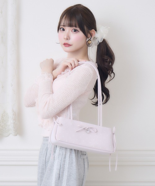 couture BY ROJITA(クチュールバイロジータ)の「ドットプリントショルダーバッグ(ショルダーバッグ・レディース・サックスブルー/ホワイト/ブラック/ピンク・FREE)」の12枚目の写真