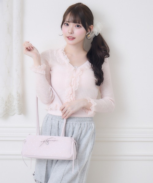 couture BY ROJITA(クチュールバイロジータ)の「ドットプリントショルダーバッグ(ショルダーバッグ・レディース・サックスブルー/ホワイト/ブラック/ピンク・FREE)」の10枚目の写真