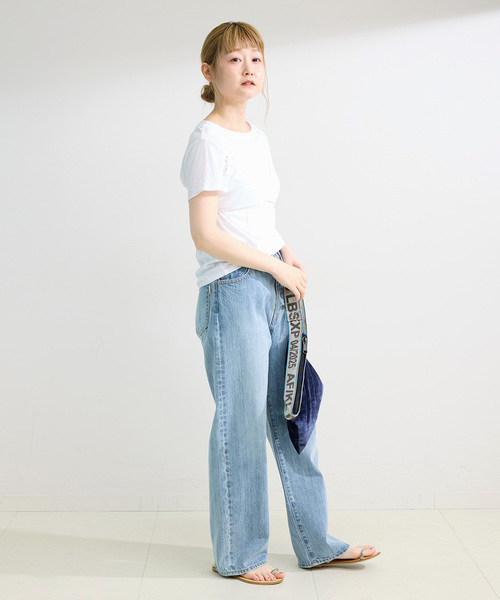 B.C STOCK(ベーセーストック)の「《2枚セット》手洗い可 / *MAI.M. BRA SET SHEER TEE(Tシャツ/カットソー・レディース・ブラック/ホワイト・FREE)」の20枚目の写真