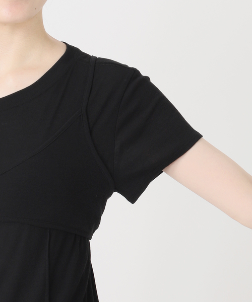 B.C STOCK(ベーセーストック)の「《2枚セット》手洗い可 / *MAI.M. BRA SET SHEER TEE(Tシャツ/カットソー・レディース・ブラック/ホワイト・FREE)」の13枚目の写真
