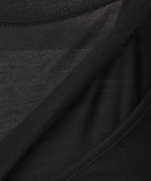 B.C STOCK(ベーセーストック)の「《2枚セット》手洗い可 / *MAI.M. BRA SET SHEER TEE(Tシャツ/カットソー・レディース・ブラック/ホワイト・FREE)」の6枚目の写真