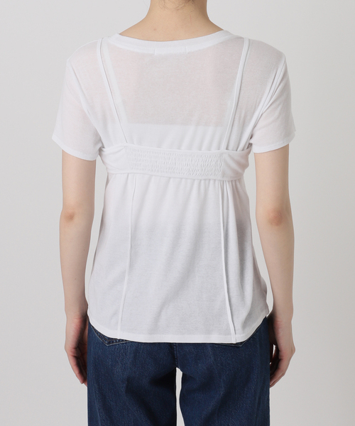 B.C STOCK(ベーセーストック)の「《2枚セット》手洗い可 / *MAI.M. BRA SET SHEER TEE(Tシャツ/カットソー・レディース・ブラック/ホワイト・FREE)」の8枚目の写真
