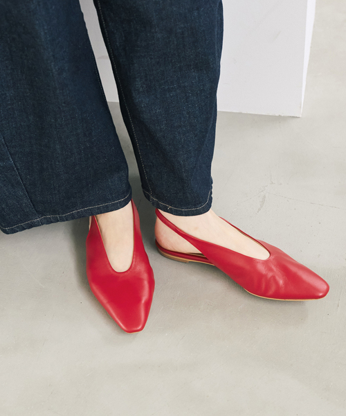 Spick & Span(スピックアンドスパン)の「《WEB限定カラー有り / 》Spick & Span スプリングバックフラット(パンプス・レディース・ブラック/レッド/ベージュ系その他・38/37/36)」の7枚目の写真