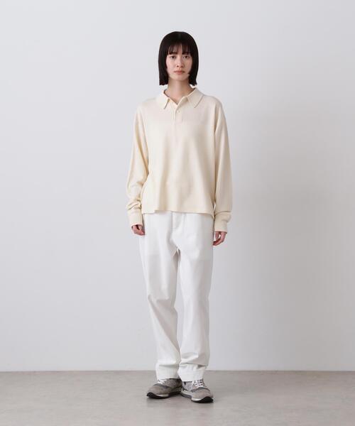 Y(ワイ)の「Y / ORGANIC COTTON / RECYCLE POLYESTER TWILL ADJUSTER TROUSERS(その他パンツ・メンズ・ネイビー/ホワイト・MEDIUM/LARGE/SMALL)」の2枚目の写真