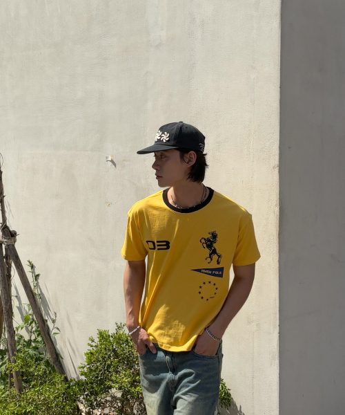 AMOU(アモウ)の「Sporty Horse Half T-shirts YELLOW(Tシャツ/カットソー・レディース・その他・3/2/1)」の3枚目の写真