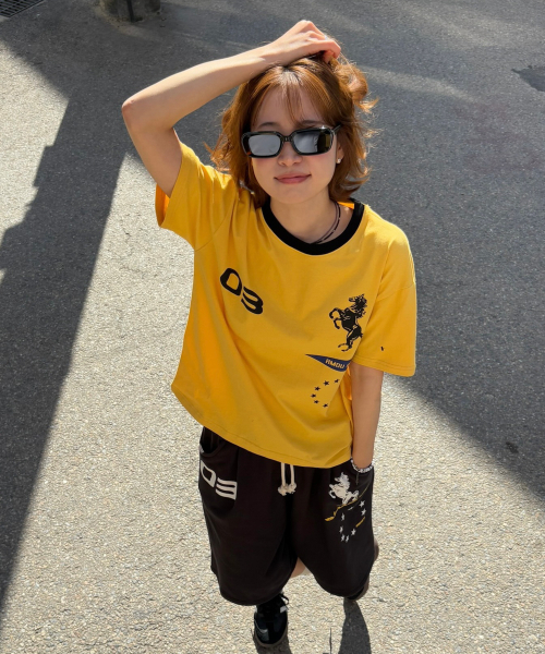 AMOU(アモウ)の「Sporty Horse Half T-shirts YELLOW(Tシャツ/カットソー・レディース・その他・3/2/1)」の9枚目の写真