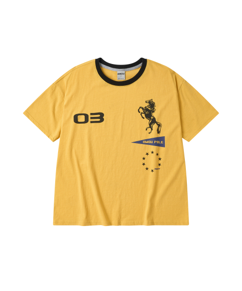 AMOU(アモウ)の「Sporty Horse Half T-shirts YELLOW(Tシャツ/カットソー・レディース・その他・3/2/1)」の11枚目の写真