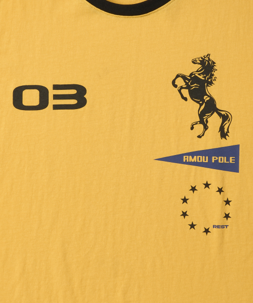 AMOU(アモウ)の「Sporty Horse Half T-shirts YELLOW(Tシャツ/カットソー・レディース・その他・3/2/1)」の13枚目の写真