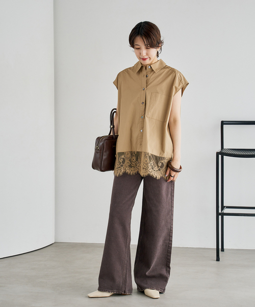 FLAT（フラット）の「2.5cmスクエアサイドオープンフラット（その他シューズ・レディース・ベージュ/ボルドー/ブラック/カーキ・22cm/25cm/22.5cm/23.5cm/23cm/24cm/24.5cm）」の10枚目の写真