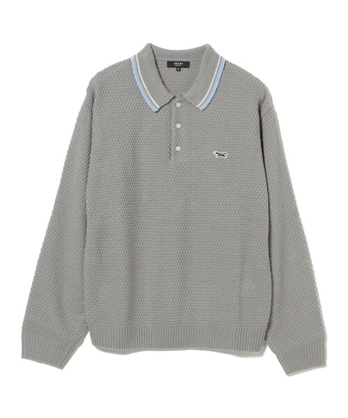 PENNEYS（ぺニーズ）の「PENNEY'S / FOX ライン ニット ポロシャツ（ニット/セーター・メンズ・チャコールグレー/ワイン/ネイビー・SMALL/LARGE/MEDIUM）」の7枚目の写真