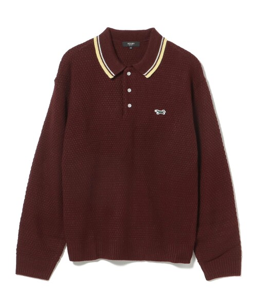 PENNEYS（ぺニーズ）の「PENNEY'S / FOX ライン ニット ポロシャツ（ニット/セーター・メンズ・チャコールグレー/ワイン/ネイビー・SMALL/LARGE/MEDIUM）」の13枚目の写真