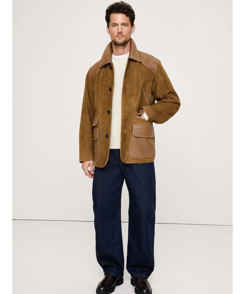 Banana Republic（バナナリパブリック）の「スエード チョアコート（その他アウター・メンズ・イエロー・XL/L/M/S）」の2枚目の写真