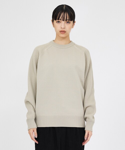 FORTUNA HOMME（フォルトゥナオム）の「【FORTUNA/フォルトゥナ】ECOTEC-Knit イージーケア ウォッシャブル クルーネック ニット / ユニセックス / FHKT-0213（ニット/セーター・メンズ・ブラック/グレー/ブラウン/グレイッシュベージュ・M/L）」の8枚目の写真