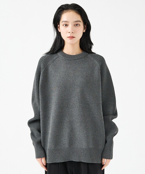 FORTUNA HOMME（フォルトゥナオム）の「【FORTUNA/フォルトゥナ】ECOTEC-Knit イージーケア ウォッシャブル クルーネック ニット / ユニセックス / FHKT-0213（ニット/セーター・メンズ・ブラック/グレー/ブラウン/グレイッシュベージュ・M/L）」の13枚目の写真