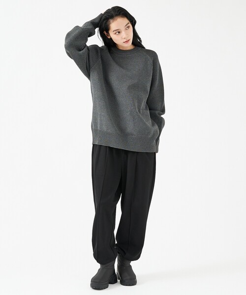 FORTUNA HOMME（フォルトゥナオム）の「【FORTUNA/フォルトゥナ】ECOTEC-Knit イージーケア ウォッシャブル クルーネック ニット / ユニセックス / FHKT-0213（ニット/セーター・メンズ・ブラック/グレー/ブラウン/グレイッシュベージュ・M/L）」の20枚目の写真