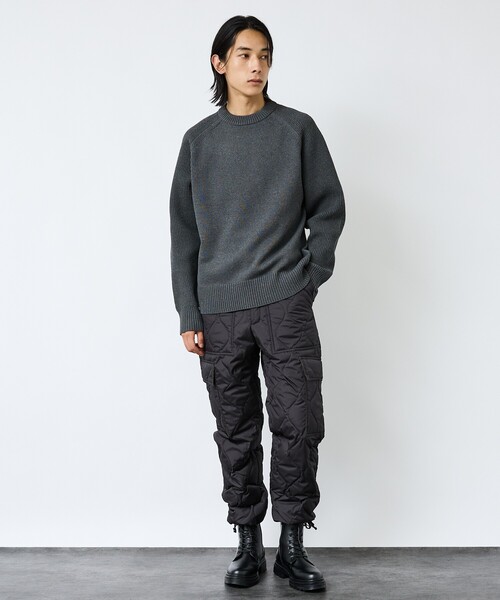 FORTUNA HOMME（フォルトゥナオム）の「【FORTUNA/フォルトゥナ】ECOTEC-Knit イージーケア ウォッシャブル クルーネック ニット / ユニセックス / FHKT-0213（ニット/セーター・メンズ・ブラック/グレー/ブラウン/グレイッシュベージュ・M/L）」の22枚目の写真