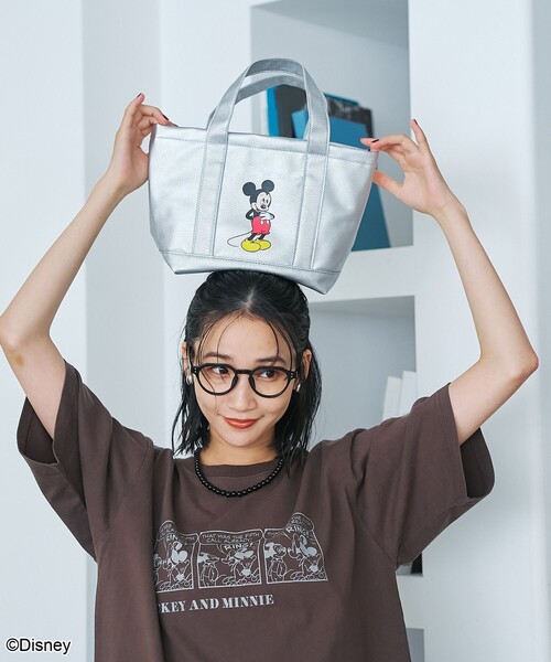 coen(コーエン)の「【MICKEY(ミッキー)/別注】レザーライクミニトートバッグ(トートバッグ・レディース・その他1/ブラック/レッド/シルバー/その他2/その他6/その他3/その他4/その他5・FREE)」の1枚目の写真