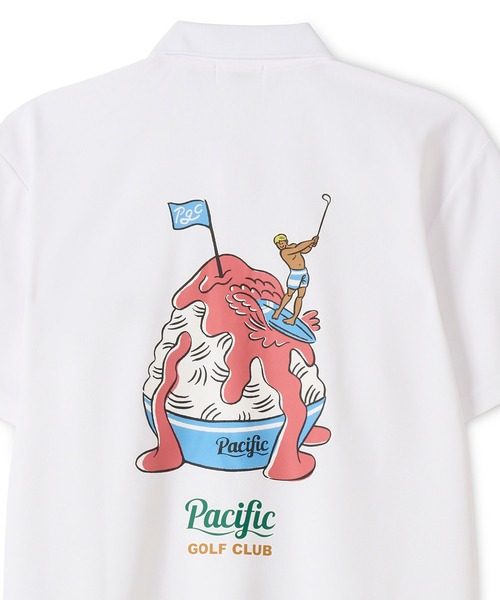 Pacific GOLF CLUB(パシフィックゴルフクラブ)の「【MEN】GOLF & SHAVED ICE POLO SHIRT(ポロシャツ・メンズ・オレンジ系/レッド系・S/M/L/XL)」の7枚目の写真