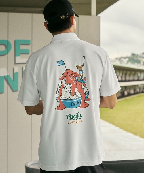 Pacific GOLF CLUB(パシフィックゴルフクラブ)の「【MEN】GOLF & SHAVED ICE POLO SHIRT(ポロシャツ・メンズ・オレンジ系/レッド系・S/M/L/XL)」の11枚目の写真