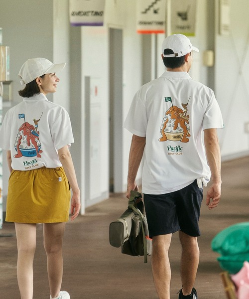 Pacific GOLF CLUB(パシフィックゴルフクラブ)の「【MEN】GOLF & SHAVED ICE POLO SHIRT(ポロシャツ・メンズ・オレンジ系/レッド系・S/M/L/XL)」の12枚目の写真