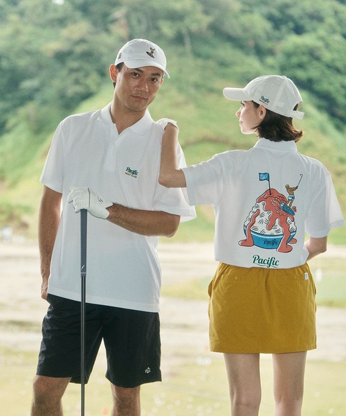 Pacific GOLF CLUB(パシフィックゴルフクラブ)の「【MEN】GOLF & SHAVED ICE POLO SHIRT(ポロシャツ・メンズ・オレンジ系/レッド系・S/M/L/XL)」の13枚目の写真