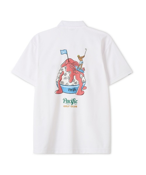 Pacific GOLF CLUB(パシフィックゴルフクラブ)の「【MEN】GOLF & SHAVED ICE POLO SHIRT(ポロシャツ・メンズ・オレンジ系/レッド系・S/M/L/XL)」の14枚目の写真