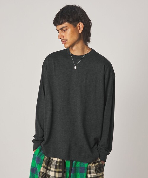 Steven Alan(スティーブンアラン)の「<Steven Alan> メリノウール クルーネック Tシャツ(Tシャツ/カットソー・メンズ・ワインレッド/ダークグレー・S/M/L/XL)」の4枚目の写真