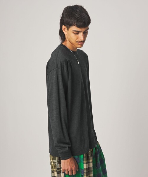 Steven Alan(スティーブンアラン)の「<Steven Alan> メリノウール クルーネック Tシャツ(Tシャツ/カットソー・メンズ・ワインレッド/ダークグレー・S/M/L/XL)」の6枚目の写真