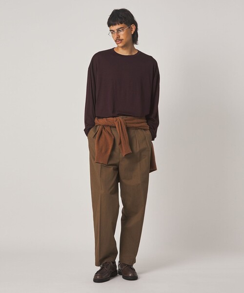 Steven Alan(スティーブンアラン)の「<Steven Alan> メリノウール クルーネック Tシャツ(Tシャツ/カットソー・メンズ・ワインレッド/ダークグレー・S/M/L/XL)」の8枚目の写真