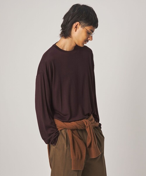 Steven Alan(スティーブンアラン)の「<Steven Alan> メリノウール クルーネック Tシャツ(Tシャツ/カットソー・メンズ・ワインレッド/ダークグレー・S/M/L/XL)」の12枚目の写真