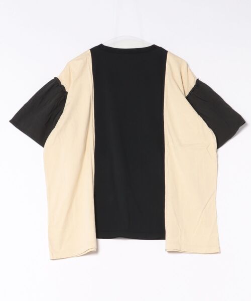 go slow caravan(ゴースローキャラバン)の「Lime.inc/ライム 袖フリル切替TEE(Tシャツ/カットソー・レディース・ブラック/アイボリー・FREE)」の3枚目の写真
