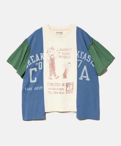 Lime.inc/ライム 袖フリル切替TEE（Tシャツ/カットソー）｜go slow
