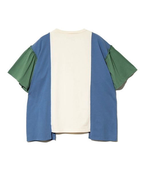 go slow caravan(ゴースローキャラバン)の「Lime.inc/ライム 袖フリル切替TEE(Tシャツ/カットソー・レディース・ブラック/アイボリー・FREE)」の6枚目の写真