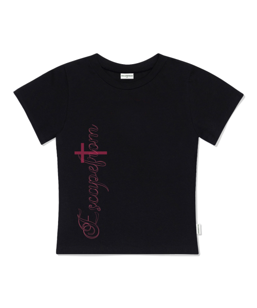 ESCAPEFROM(エスケープフロム)の「バーティカルロゴプリントスリムフィット半袖Tシャツブラック(Tシャツ/カットソー・レディース・その他・LARGE/MEDIUM)」の2枚目の写真