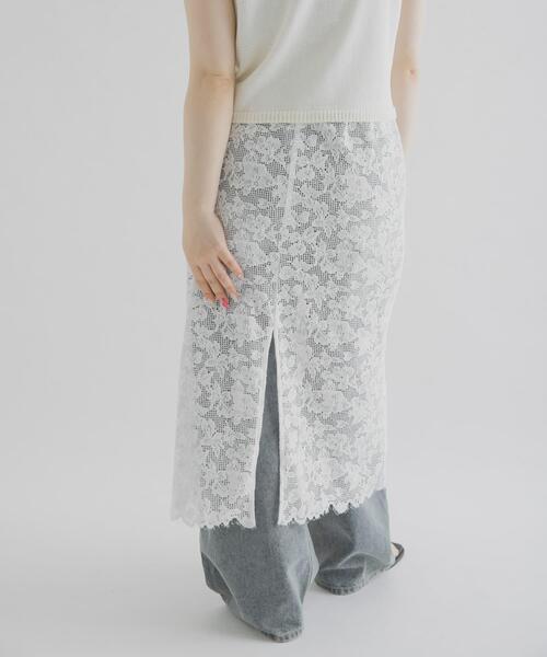 THE GOODLAND MARKET(ザグッドランドマーケット)の「cwtch ORGANIC COTTON LACE SKIRT(スカート・レディース・ブラック/ホワイト・1/2)」の5枚目の写真