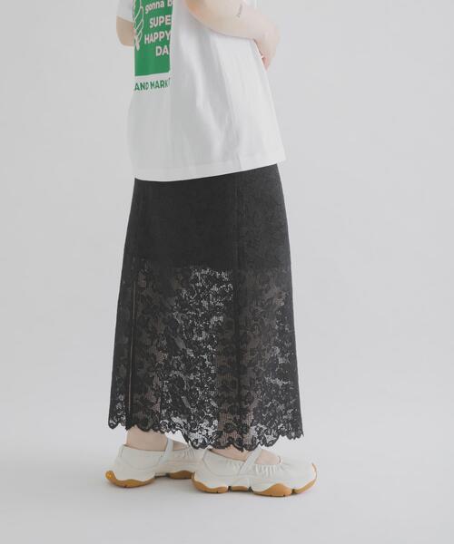 THE GOODLAND MARKET(ザグッドランドマーケット)の「cwtch ORGANIC COTTON LACE SKIRT(スカート・レディース・ブラック/ホワイト・1/2)」の14枚目の写真
