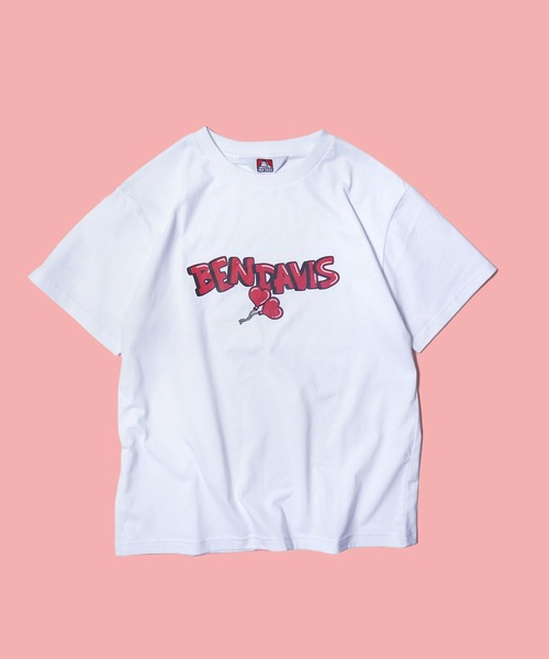 BEN DAVIS（ベンデイビス）の「《BEN DAVIS》LADIES BALLOON LOGO TEE/ベンデイビス レディースTシャツ 抗菌防臭（Tシャツ/カットソー・レディース・ベージュ/ホワイト・MEDIUM/LARGE）」の5枚目の写真