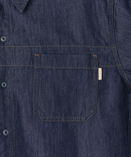 B.C STOCK(ベーセーストック)の「ウォッシャブル / DU JOUR / デュ ジュール JEAN NOMADS SHIRT(シャツ/ブラウス・レディース・ベージュ/ネイビー・FREE)」の18枚目の写真