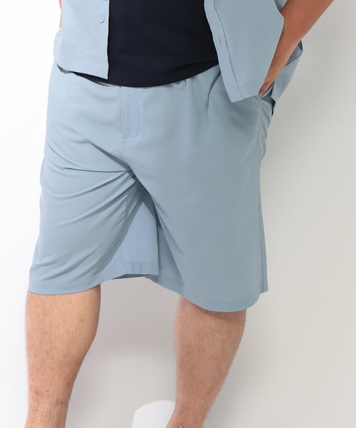 B&T CLUB(ビーティークラブ)の「セットアップ 可能 ハーフパンツ ショートパンツ 短パン メンズ 大きいサイズ 無地 爽多 ストレッチ タック ショーツ B&T CLUB ビーアンドティークラブ(その他パンツ・メンズ・ブラック/ベージュ/サックスブルー・X1(3L~4L)/X4(8L~9L)/X3(6L~7L)/X2(4L~5L))」の4枚目の写真