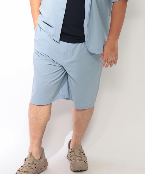 B&T CLUB(ビーティークラブ)の「セットアップ 可能 ハーフパンツ ショートパンツ 短パン メンズ 大きいサイズ 無地 爽多 ストレッチ タック ショーツ B&T CLUB ビーアンドティークラブ(その他パンツ・メンズ・ブラック/ベージュ/サックスブルー・X1(3L~4L)/X4(8L~9L)/X3(6L~7L)/X2(4L~5L))」の9枚目の写真